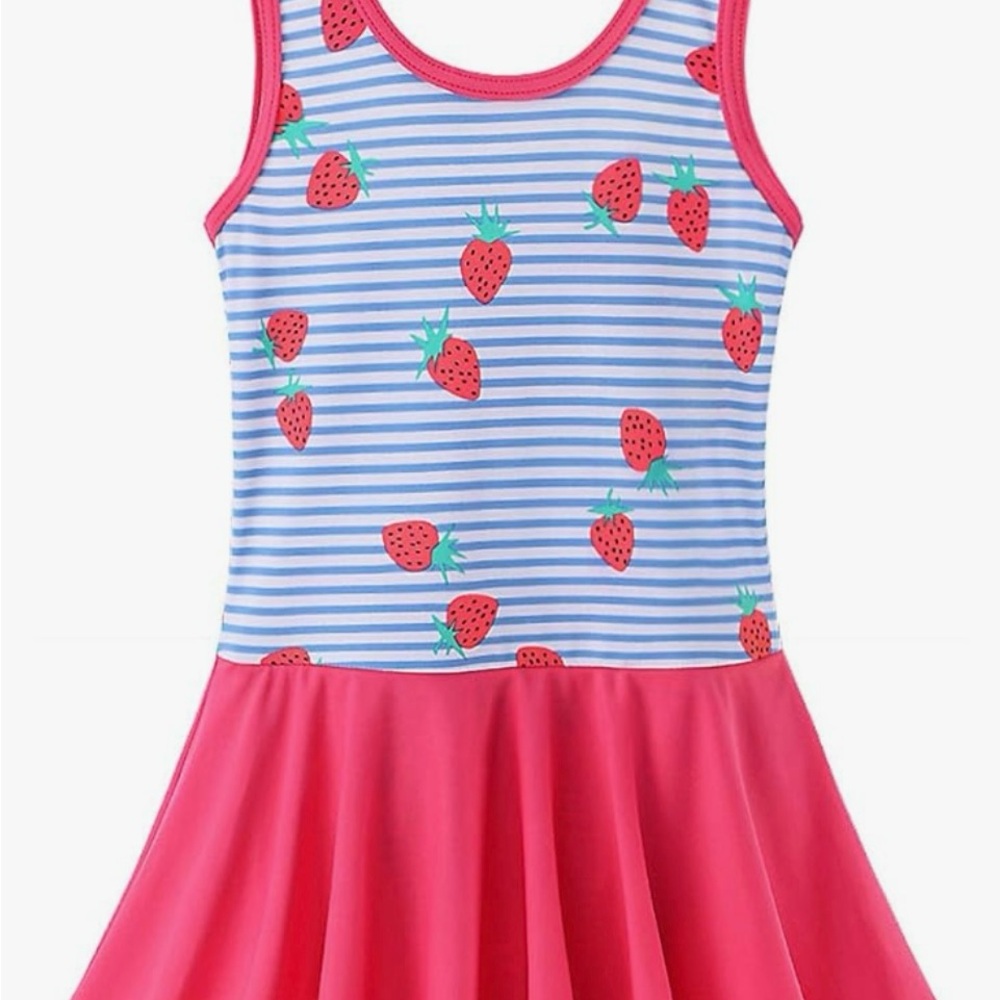 Striped Strawberry Print swimsuit